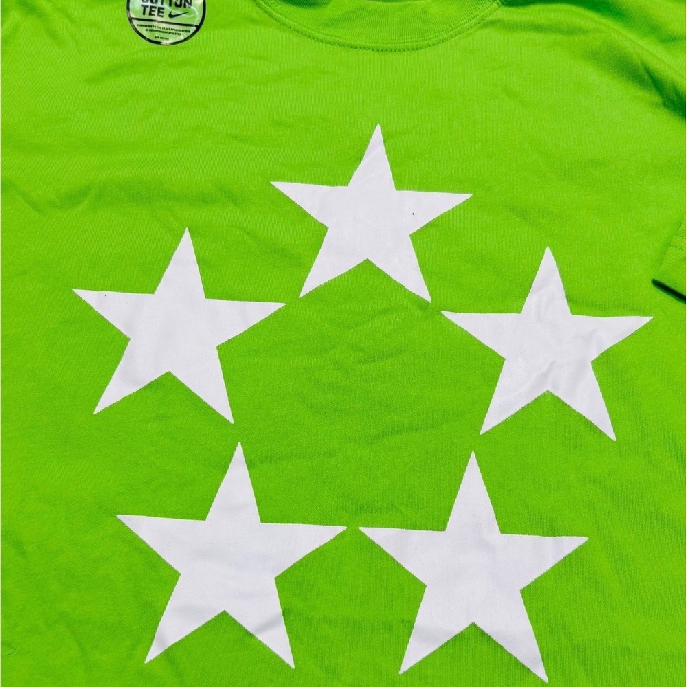 Nike Field General Quarterback Tee Mens Medium Lime 5 Stars 623426-313 Imperfect - Picture 10 of 10
